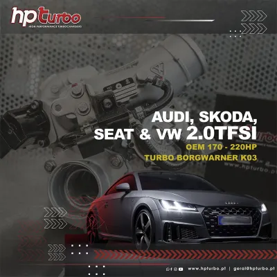 Hybrid Turbo Borgwarner K03-0106 / 0087 / 0086 / 0105 / 0290 Audi, Skoda, Seat & Volkswagen 2.0 TFSI (20_V / 16_V) 170 - 220HP